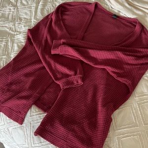 Knit Maroon Oversized Cardigan Size M/L
